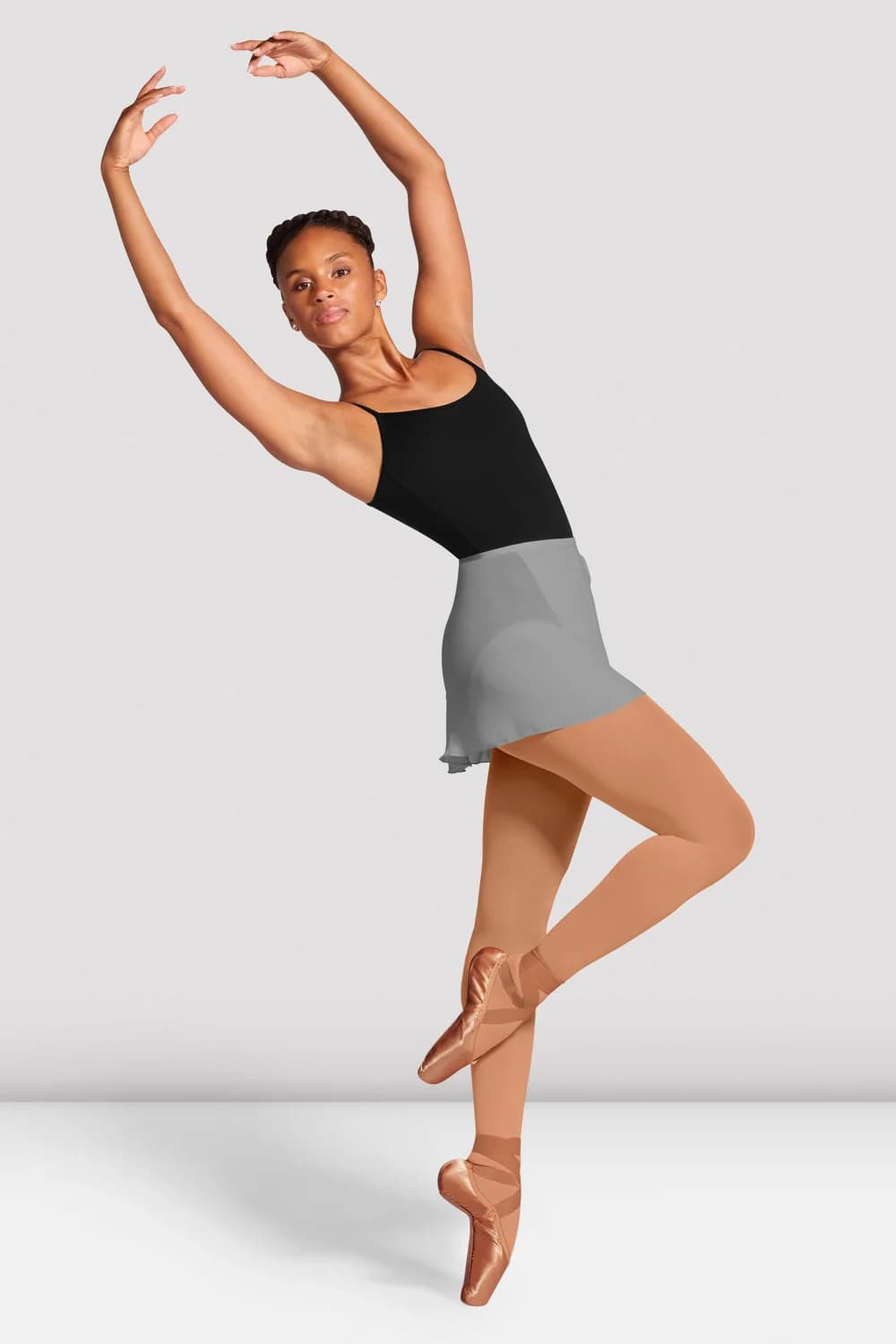 Gonna da balletto Bloch Vera R9721 grigio in georgette da donna