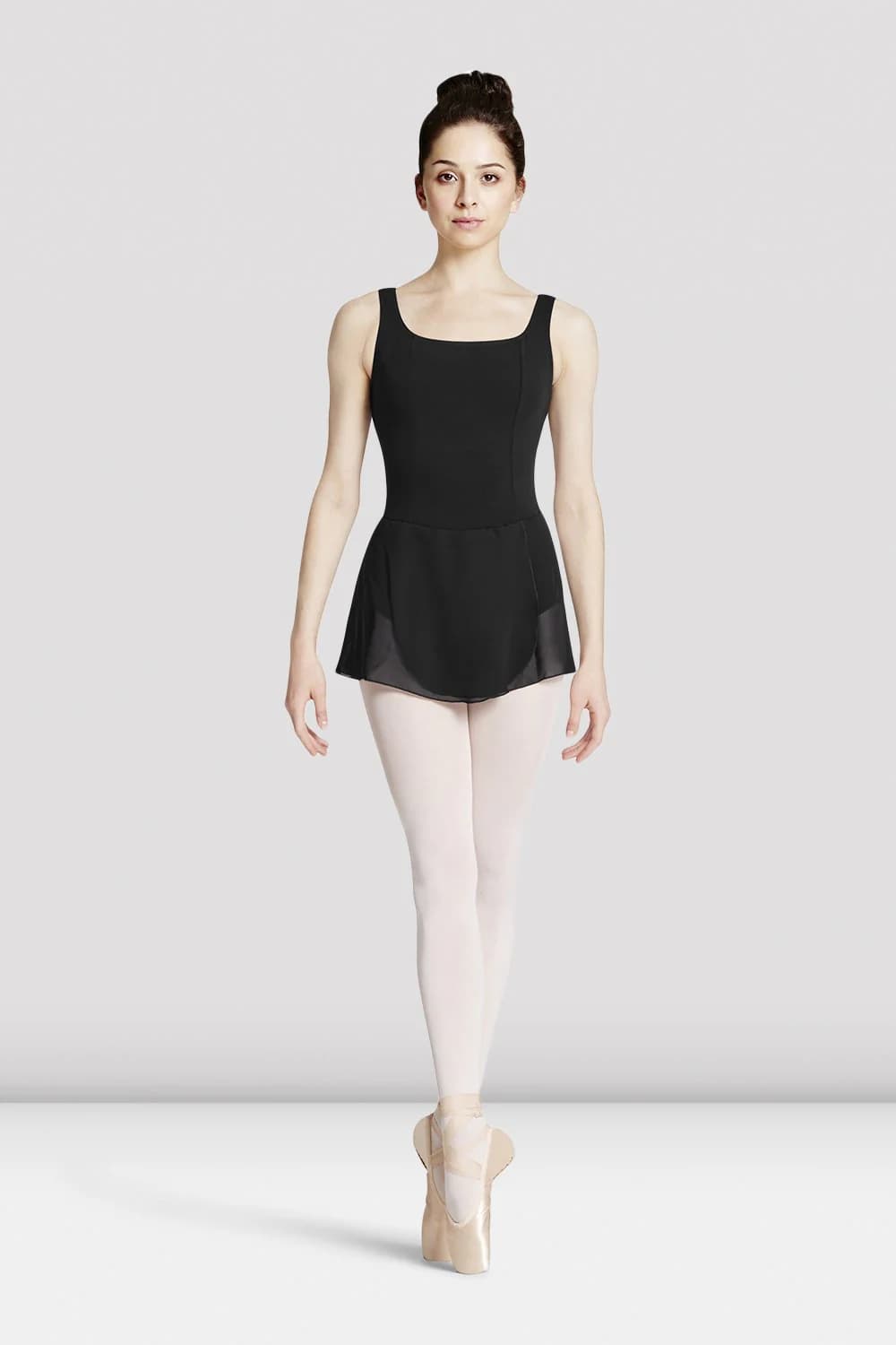 Body da danza Bloch Mirella M417L nero a canotta con gonna da donna
