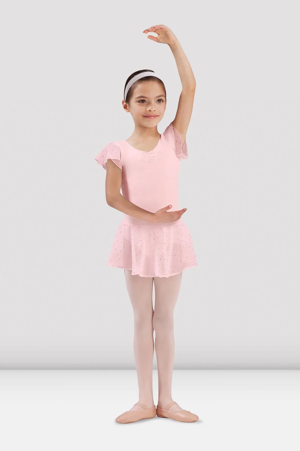 Gonna da danza Bloch Olesia CR5161-RS rosa con paillettes in georgette per bambine