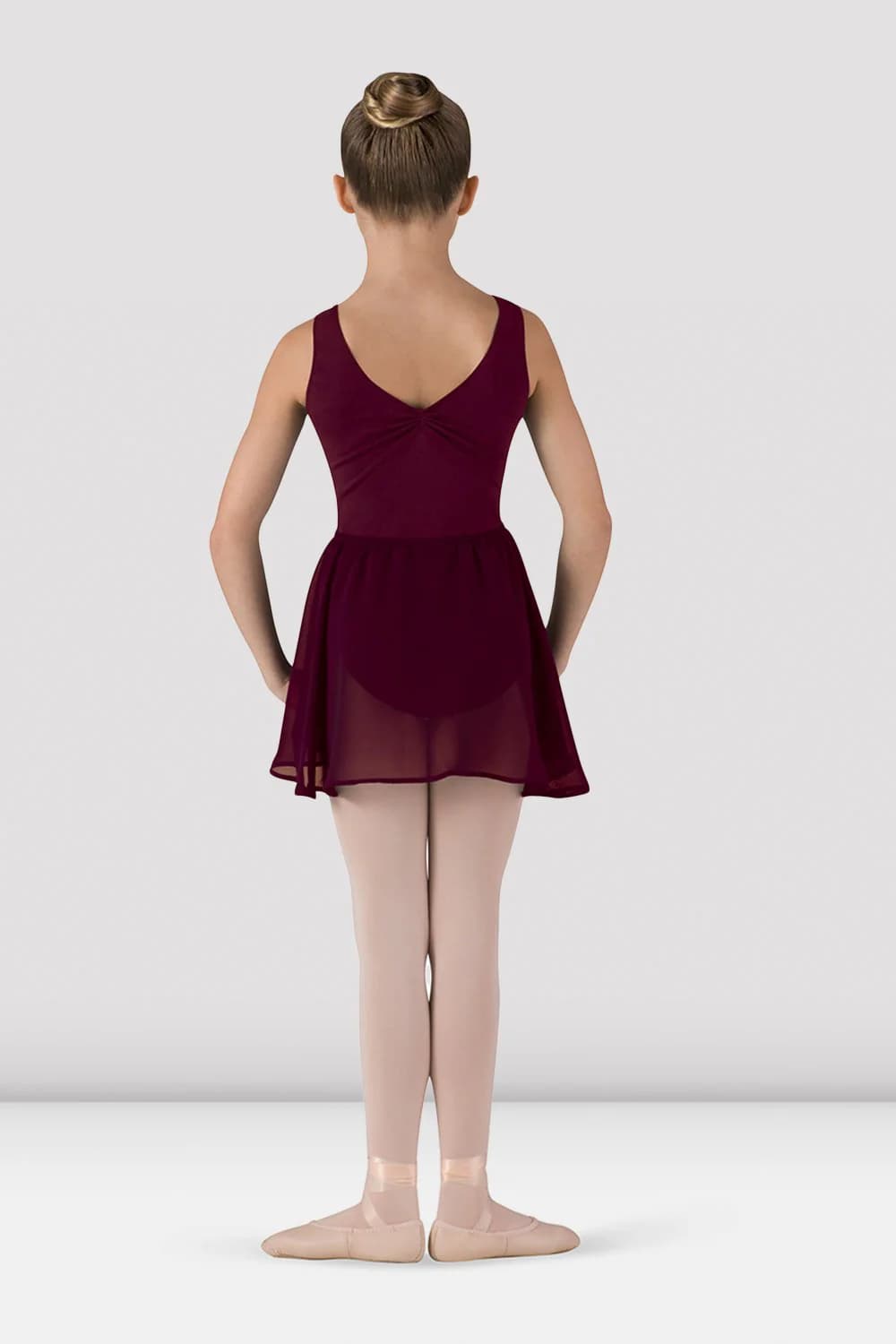 Gonna da danza Bloch Barre CR5110-BGN borgogna elasticizzata in georgette per bambine