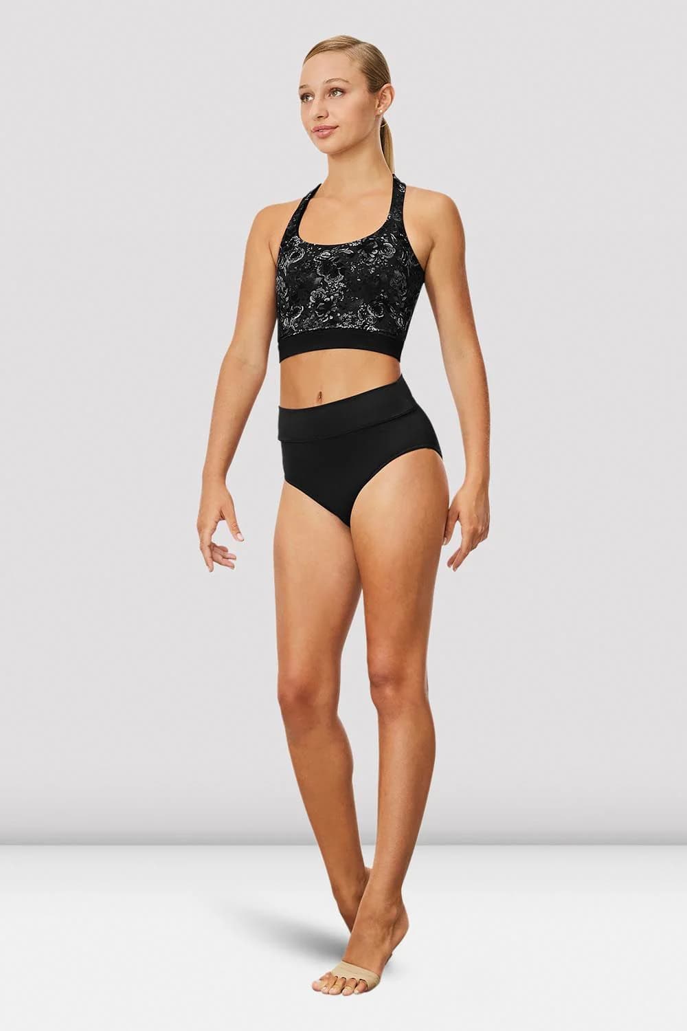 Slip a vita alta da danza Bloch Armelle R3504 nero da donna