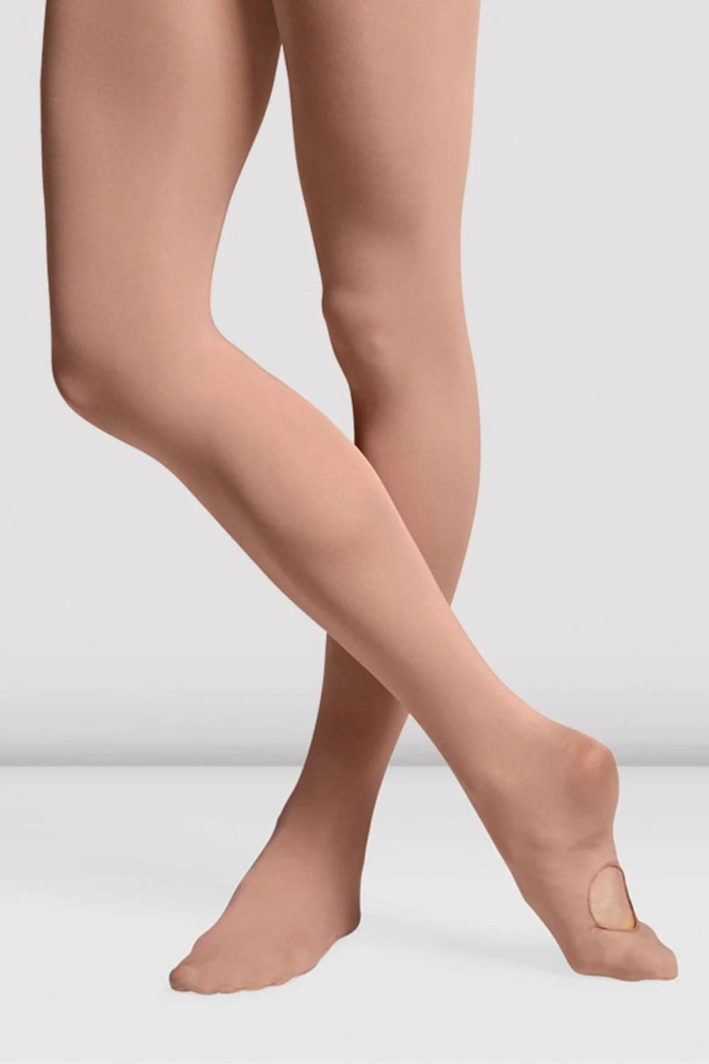 Collant convertibili da danza Bloch Contoursoft Adaptatoe T0982G marrone per bambine
