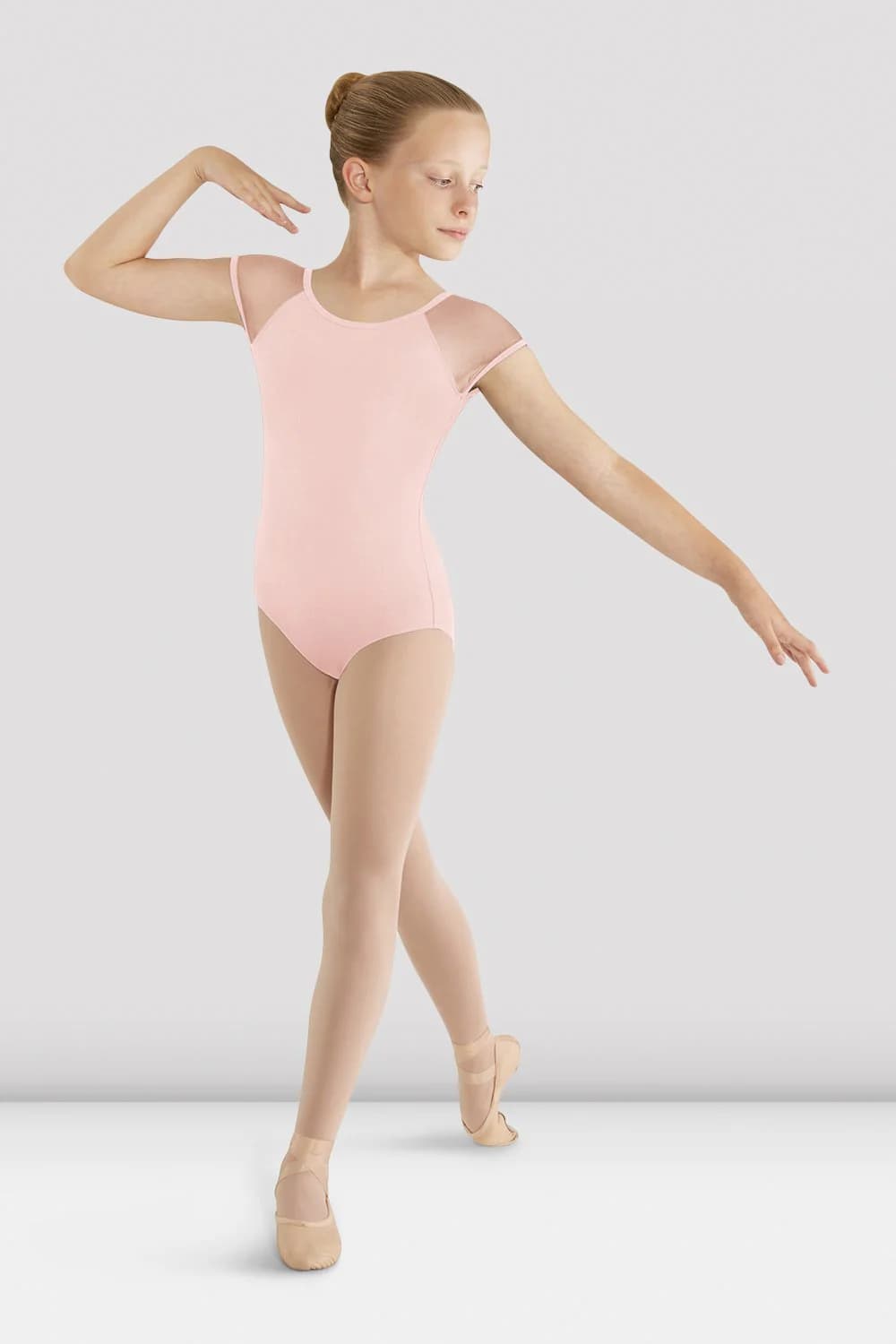 Body da danza Bloch Mirella M411C-RSP rosa pallido per bambine