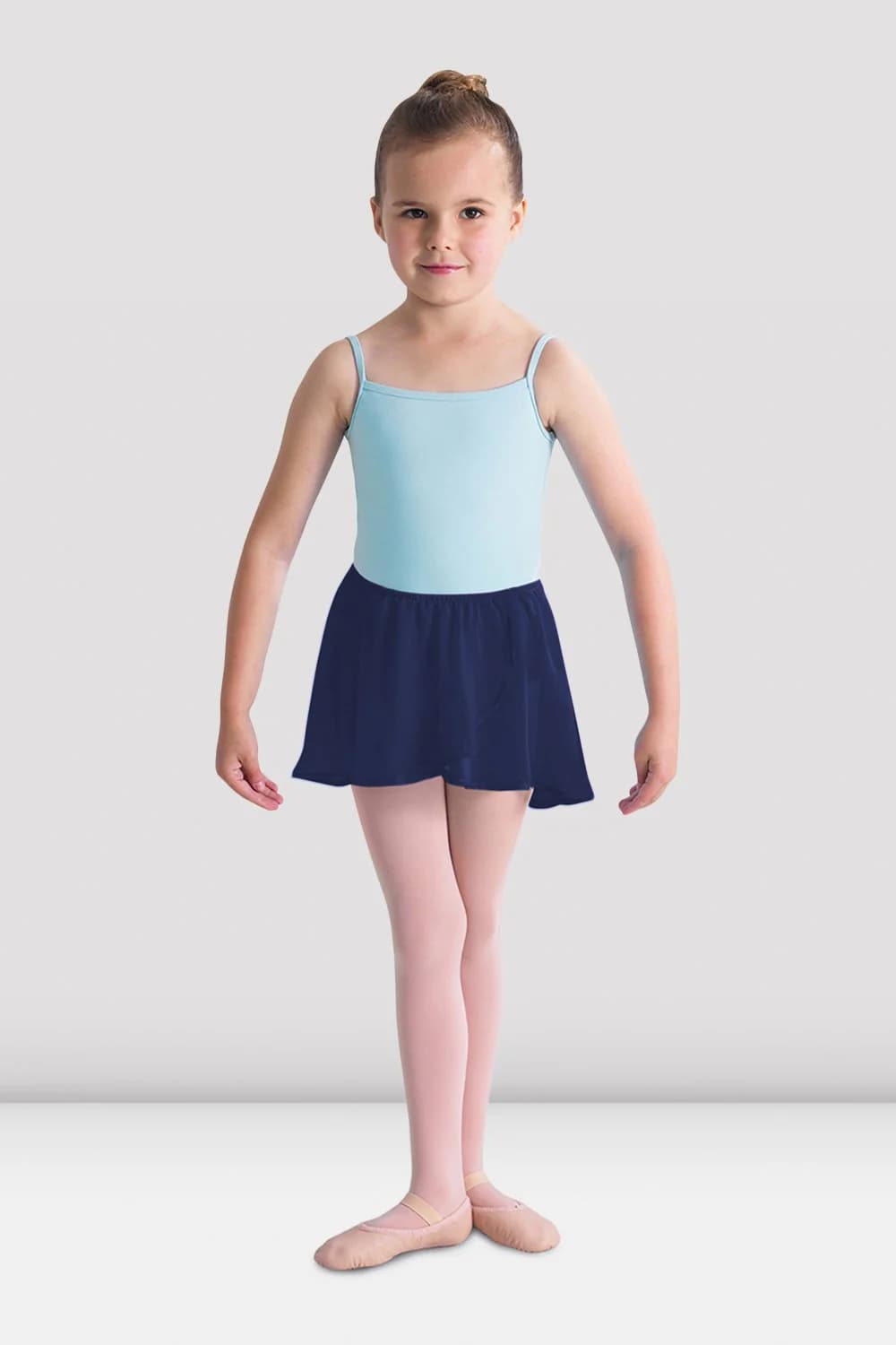Gonna da danza Bloch Barre CR5110-BLN blu navy elasticizzata in georgette per bambine