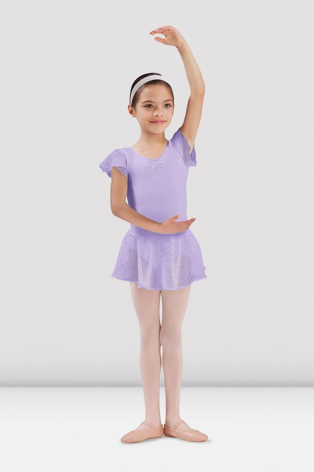 Gonna da danza Bloch Olesia CR5161-L lilla con paillettes in georgette per bambine