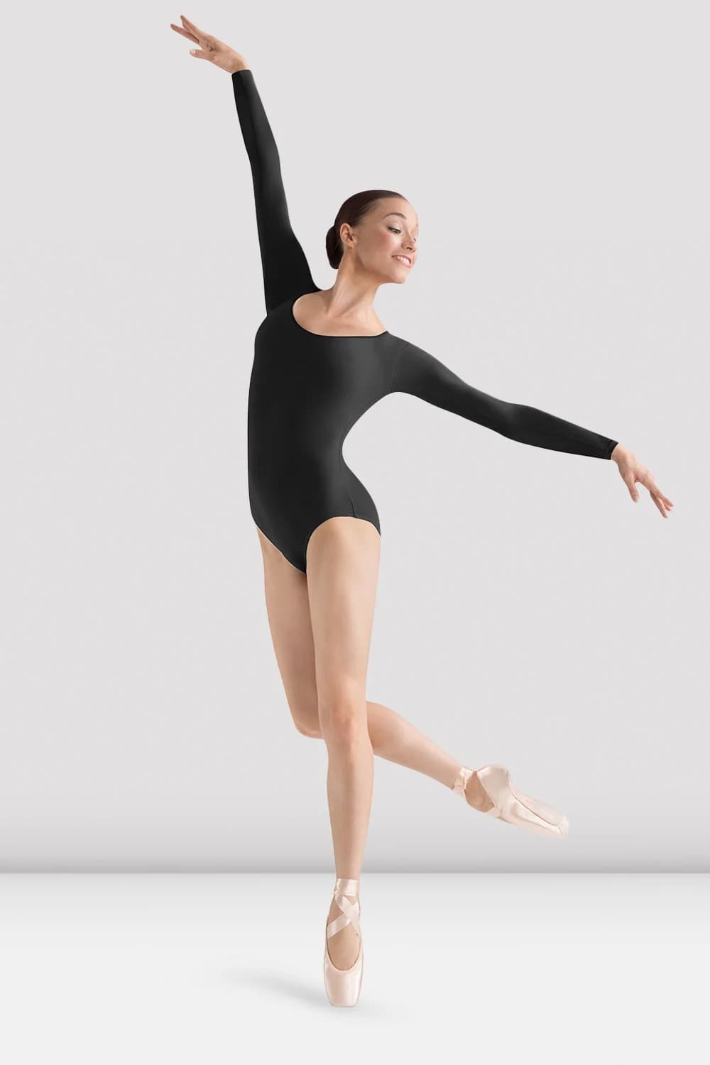 Body da danza Bloch Lepsi L5609 nero a maniche lunghe da donna