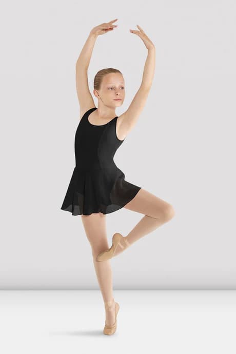 Body da danza Bloch Mirella M408C-N in cotone nero per bambine