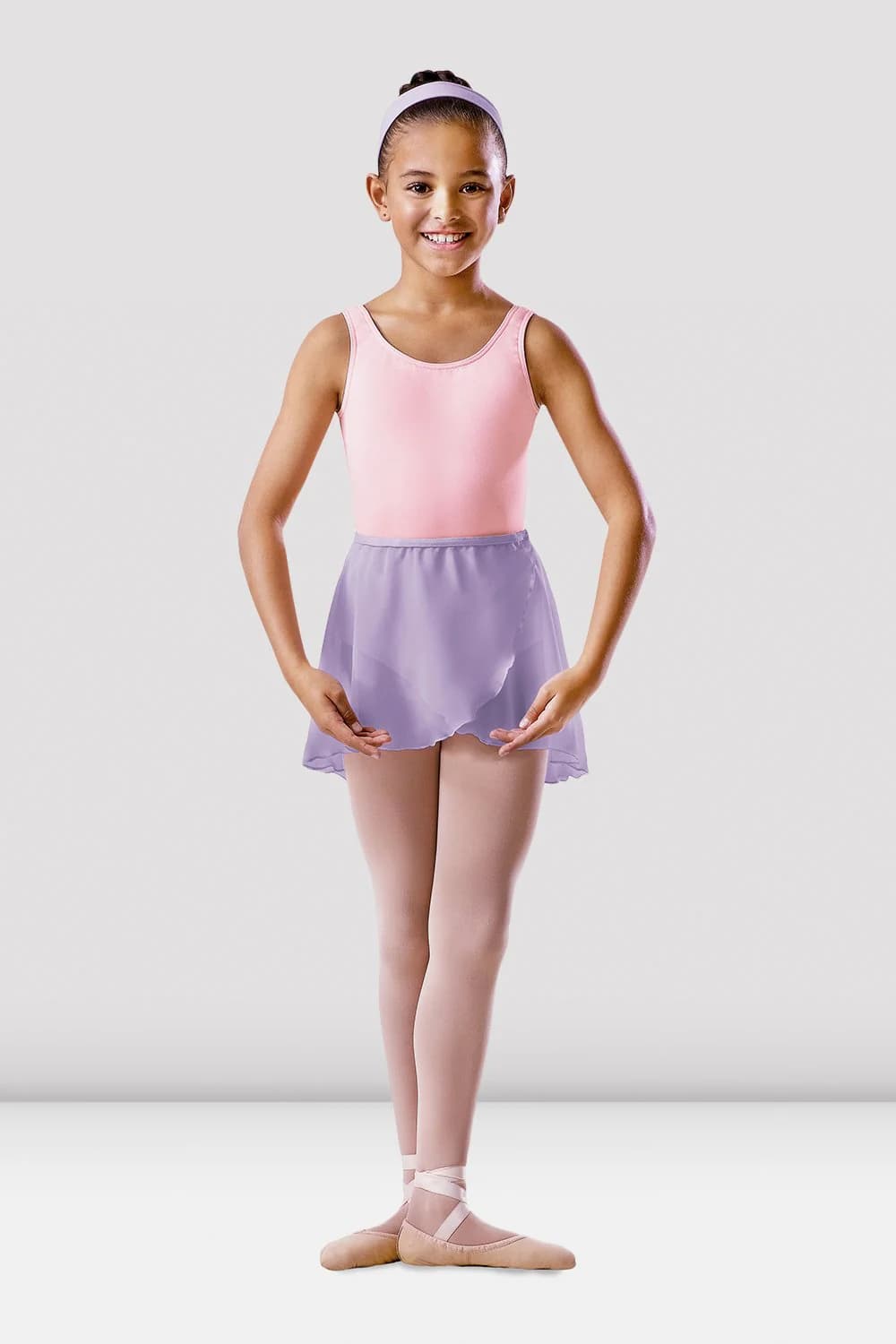 Gonna da danza avvolgente Bloch BU601C lilla per bambine