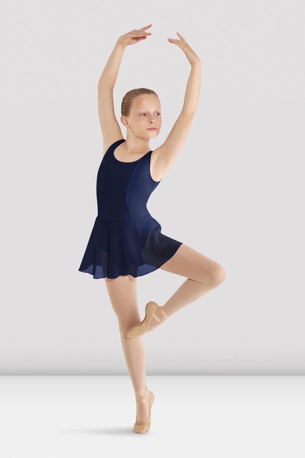 Body da danza Bloch Mirella M408C-BLN in cotone blu navy per bambine