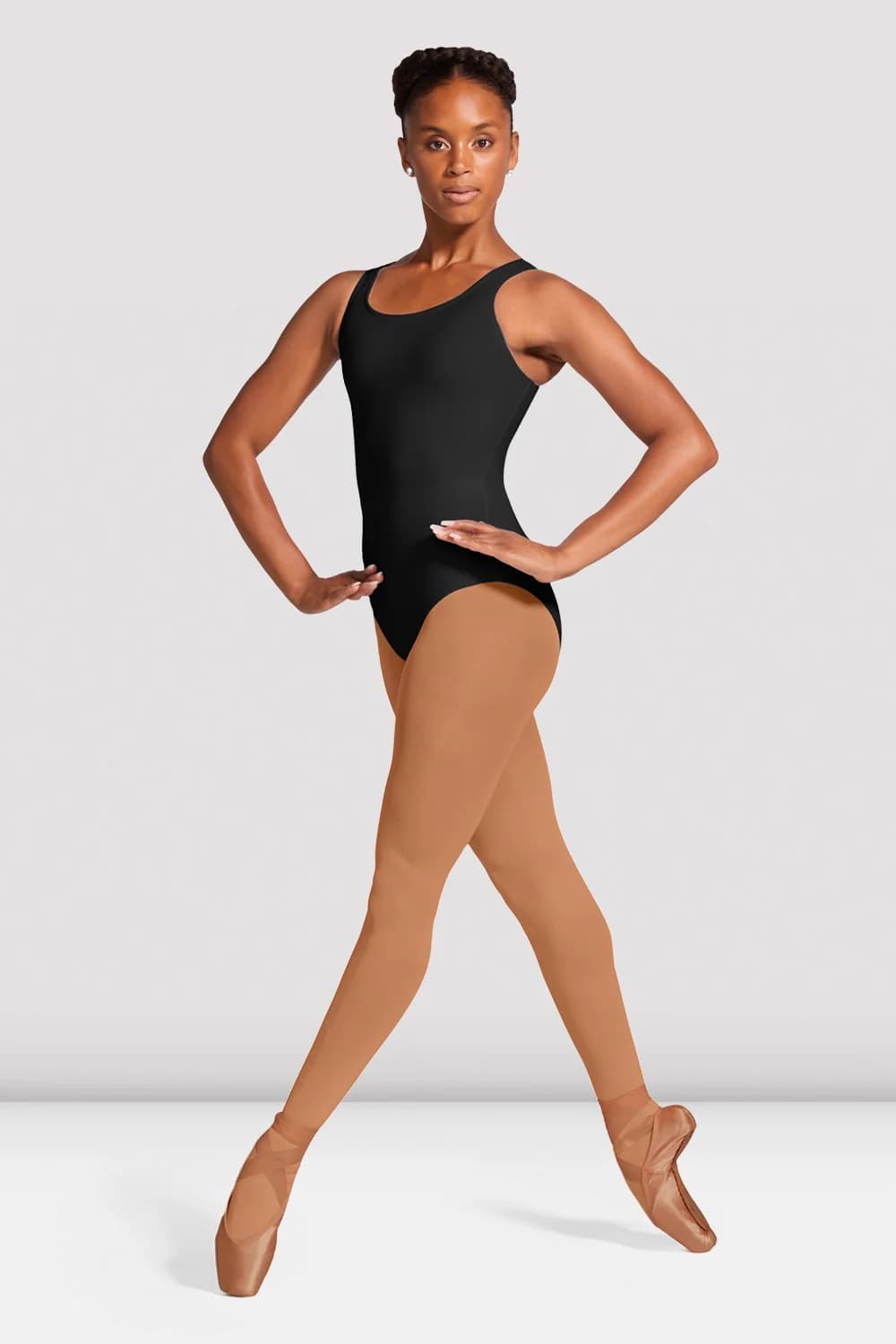 Body da danza Bloch Ballerina L5405 nero a canottiera da donna-1