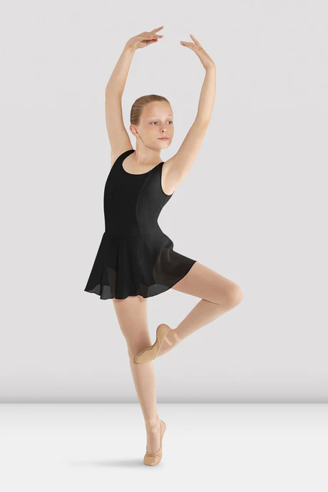 Body da danza Bloch Mirella M408C-N in cotone nero per bambine