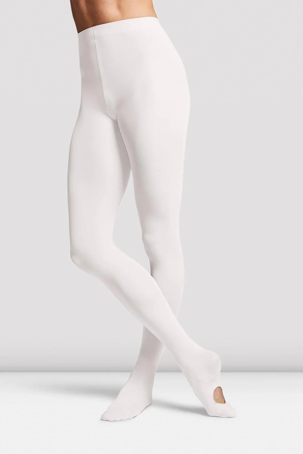 Collant convertibili da danza Bloch Contoursoft Adaptatoe T0982L bianchi da donna