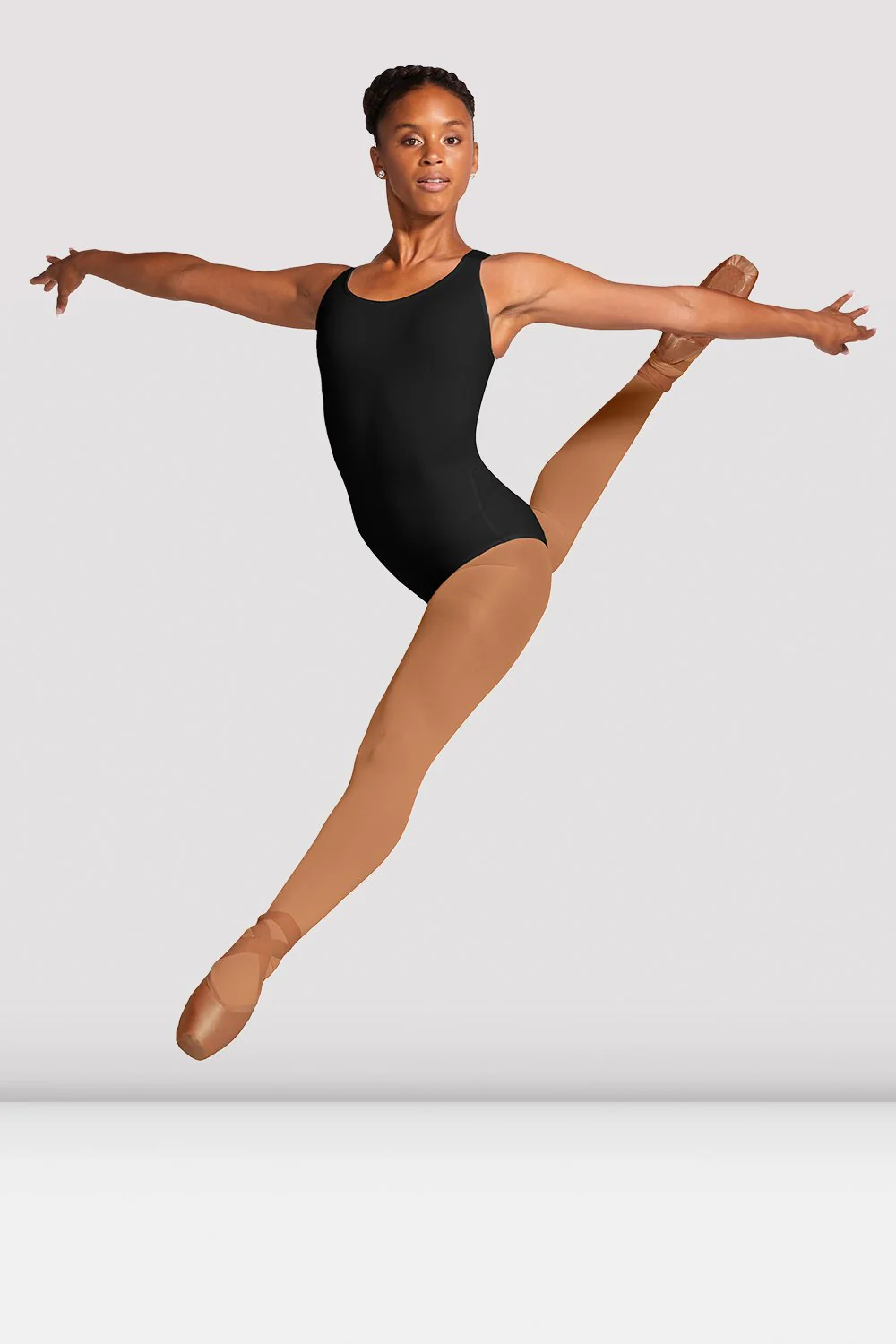 Body da danza Bloch Ballerina L5405 nero a canottiera da donna-1