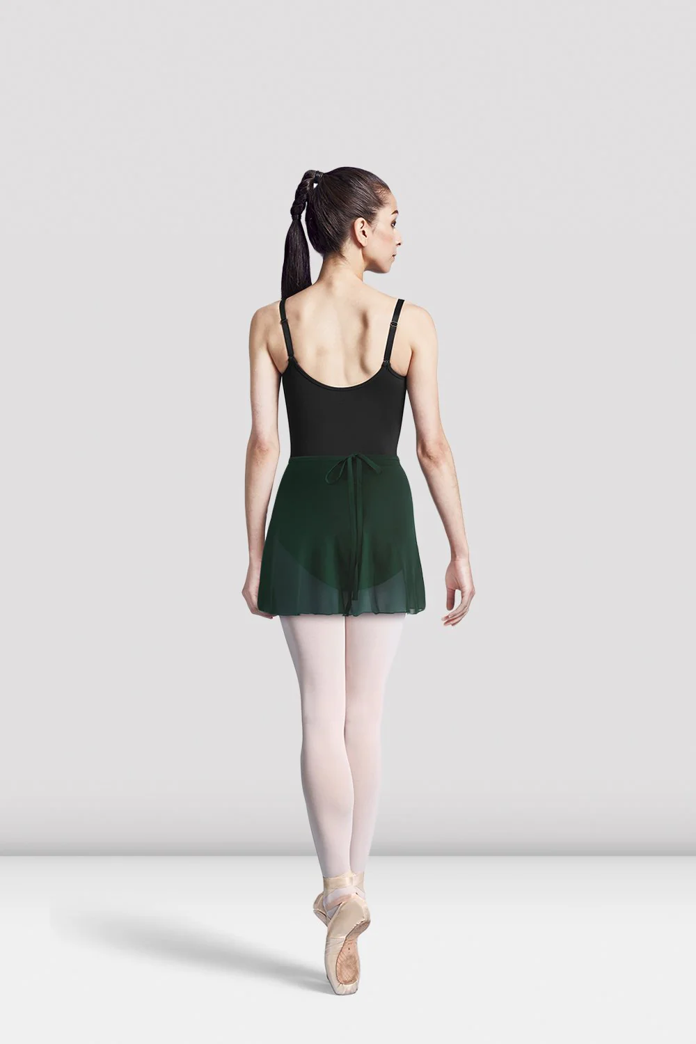 Gonna da balletto Bloch Vera R9721 verde foresta in georgette da donna