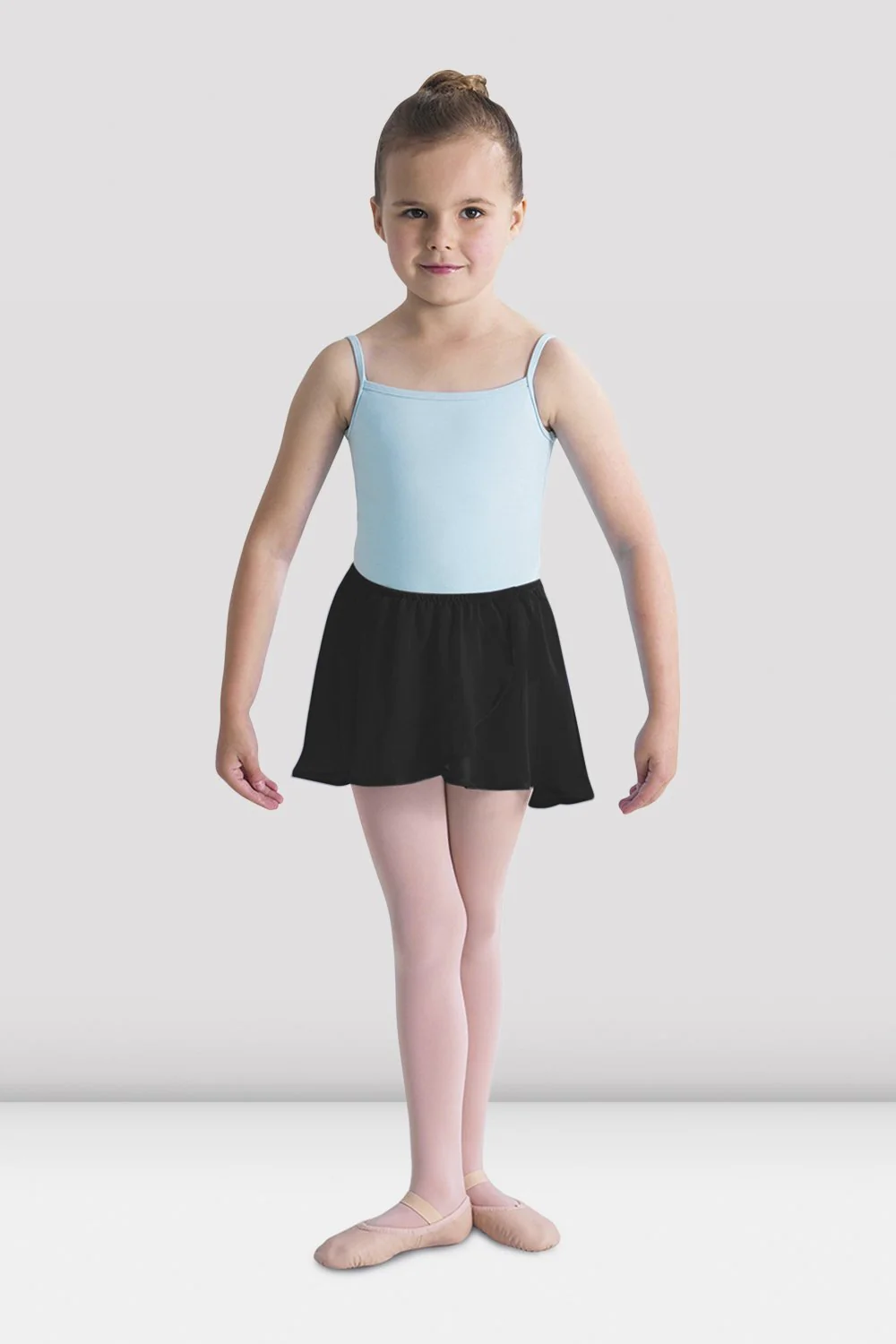 Gonna da danza Bloch Barre CR5110-N nera elasticizzata in georgette per bambine