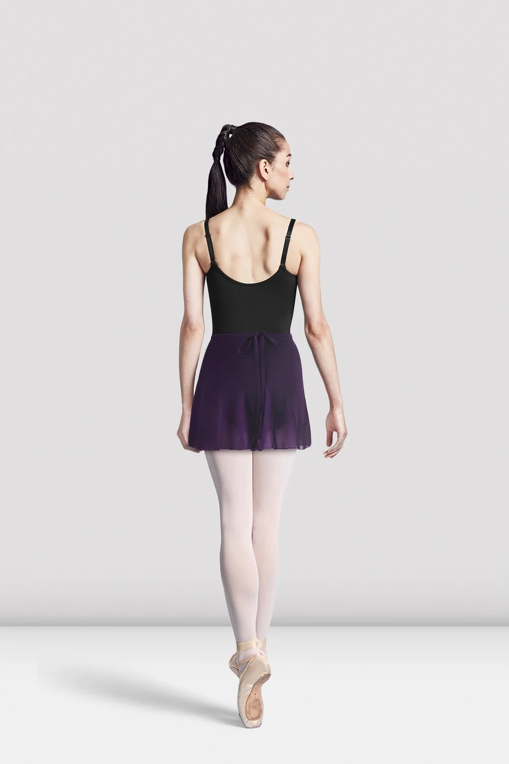 Gonna da balletto Bloch Vera R9721 viola melanzana in georgette da donna