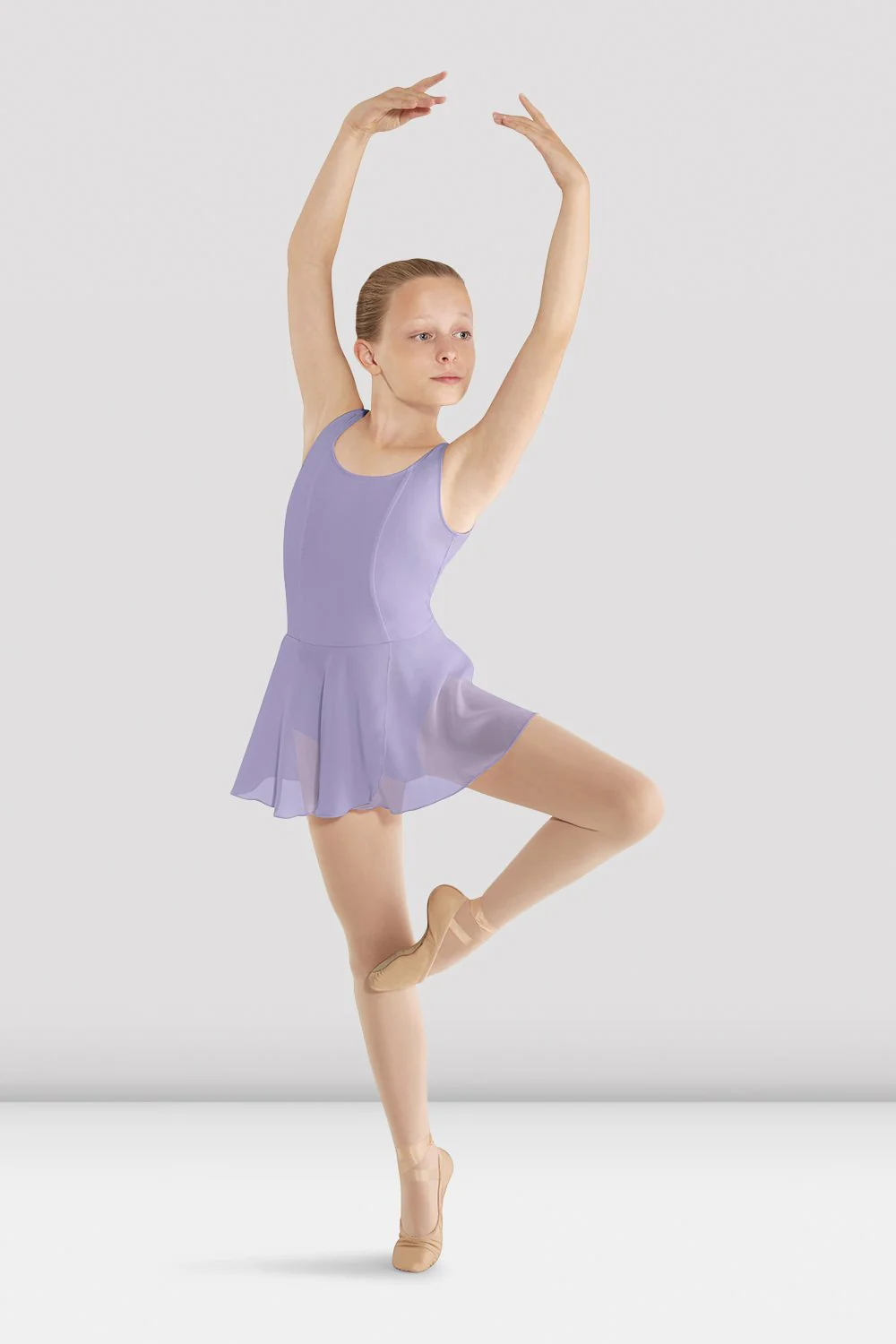 Body da danza Bloch Mirella M408C-L in cotone lilla per bambine