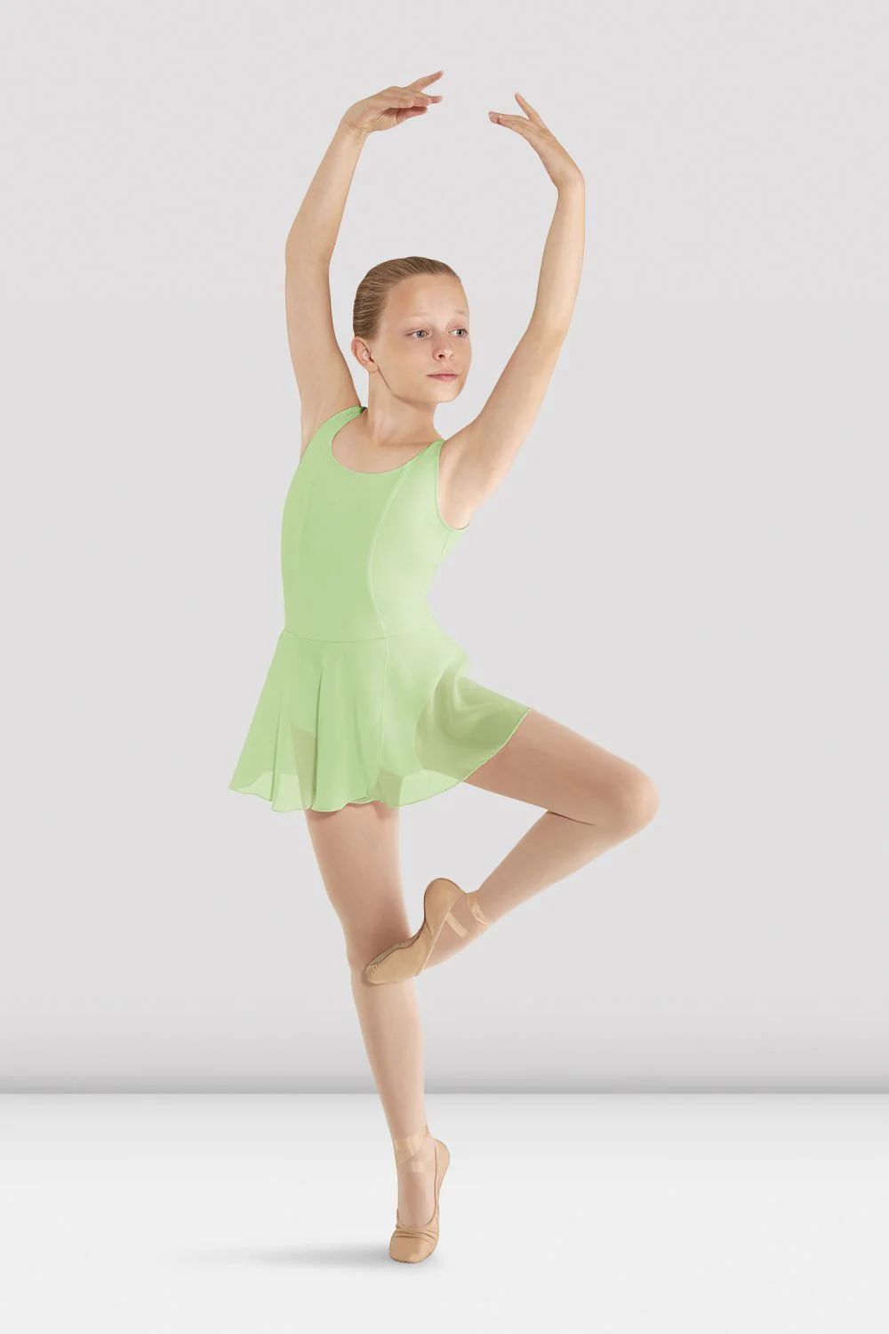 Body da danza Bloch Mirella M408C-VM in cotone verde mare per bambine