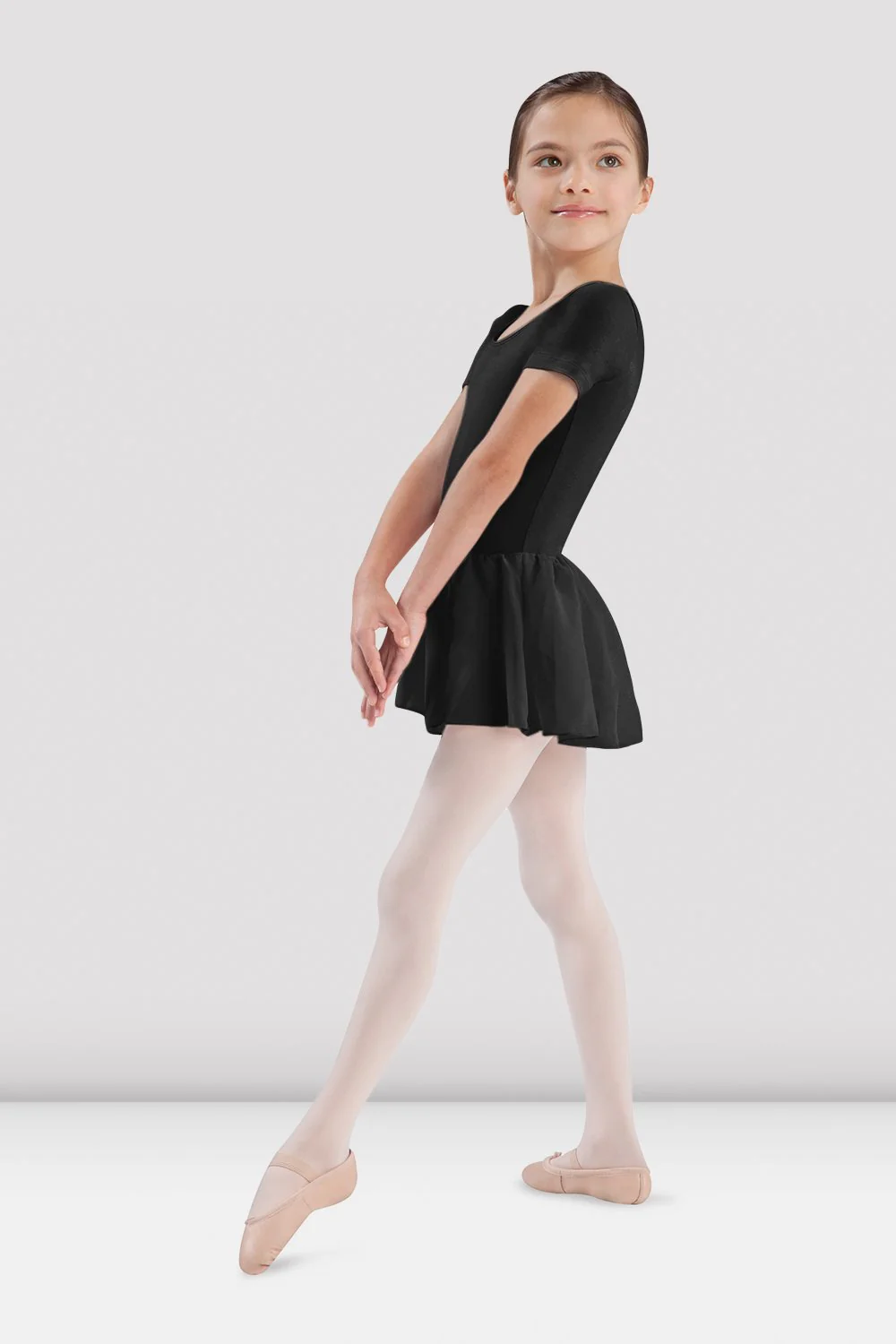Body da danza Bloch Tiffany CL5342-N in cotone nero per bambine