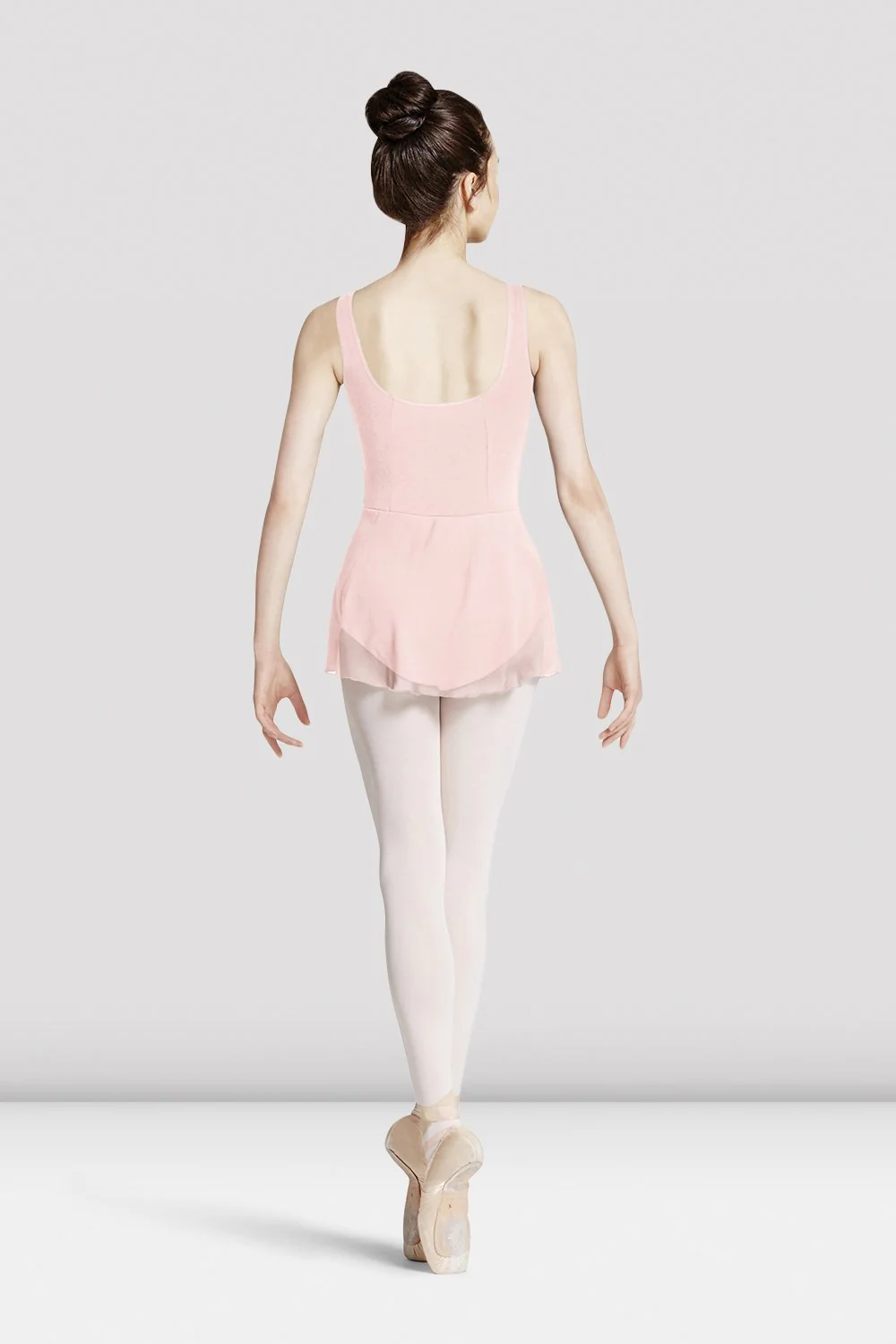 Body da danza Bloch Mirella M417L rosa pallido a canotta con gonna da donna