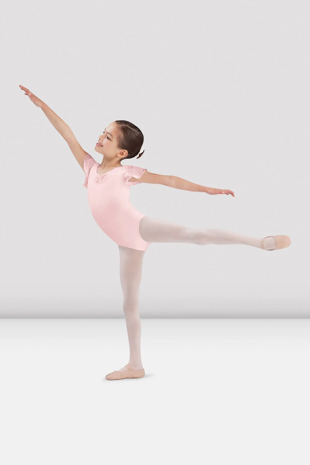 Body da danza Bloch Scarlett CL3732-RS in georgette rosa per bambine