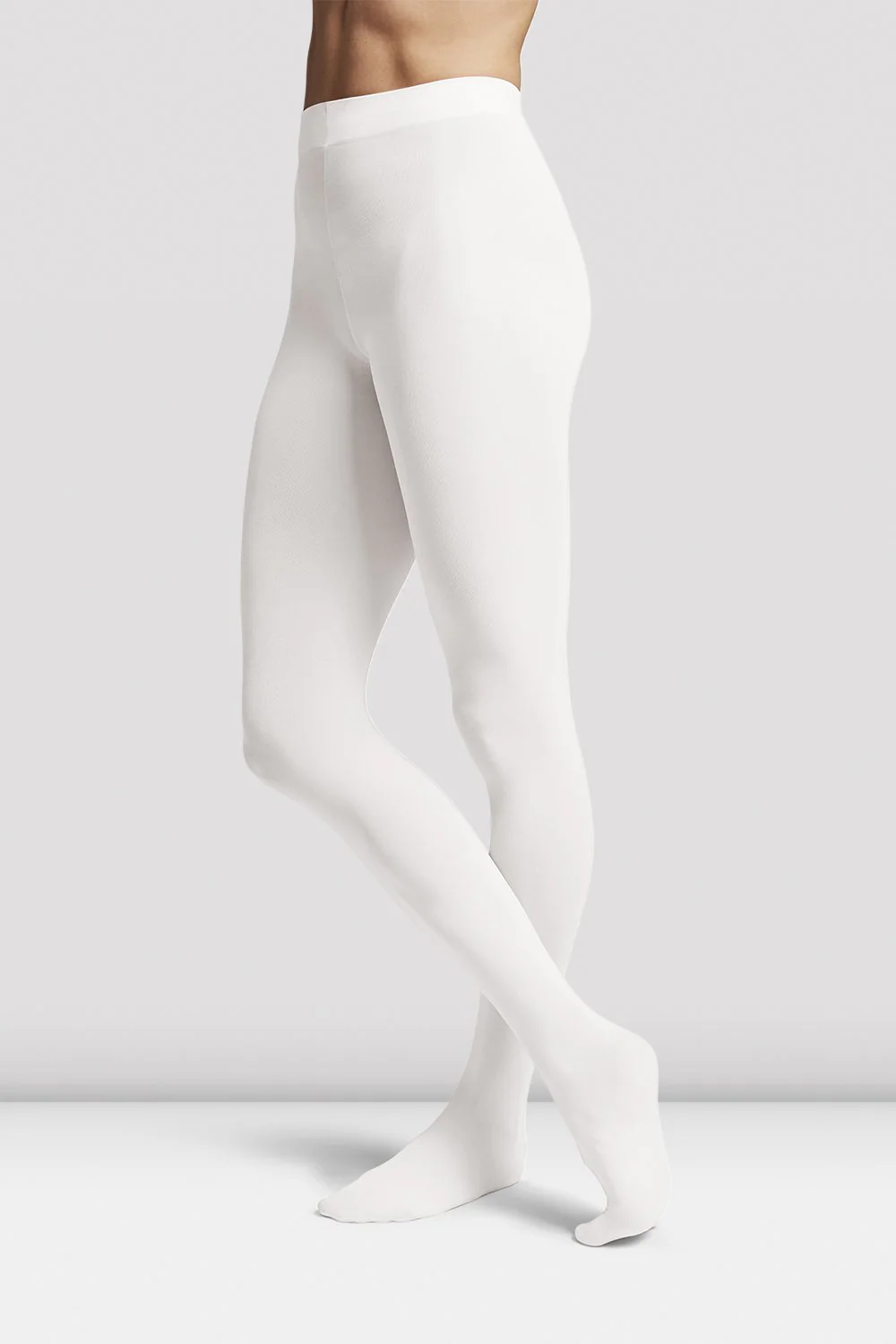 Collant con piedini da danza Bloch Contoursoft T0981G bianchi per bambine