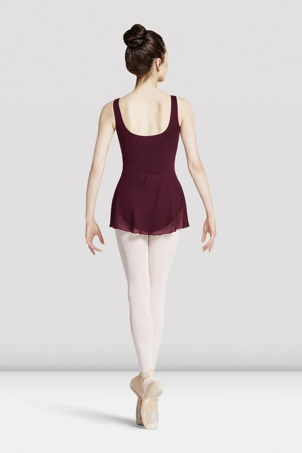 Body da danza Bloch Mirella M417L borgogna a canotta con gonna da donna