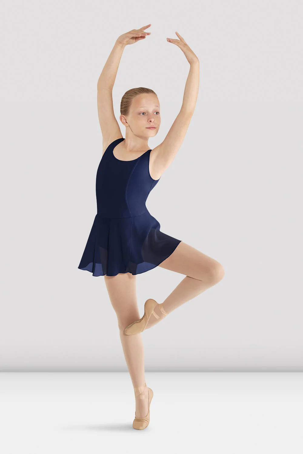 Body da danza Bloch Mirella M408C-BLN in cotone blu navy per bambine