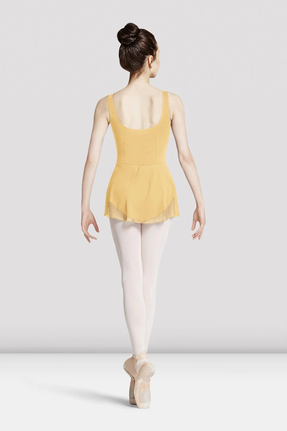 Body da danza Bloch Mirella M417L giallo a canotta con gonna da donna